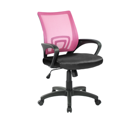 ΚΑΡΕΚΛΑ ΓΡΑΦΕΙΟΥ ΠΑΙΔΙΚΗ ΡΟΖ - ΜΑΥΡΗ 55x49x86/96cm ΔΙΑΤΡΗΤΟ & PVC