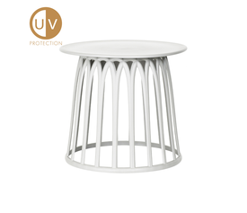 BASKET COFFEE TABLE ΛΕΥΚΟ 49.5x49.5x44