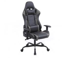 EXPLOR ΚΑΡΕΚΛΑ GAMING ΓΡΑΦΕΙΟΥ ΜΑΥΡΟ ΓΚΡΙ 50x71x135