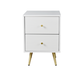 ZIZEL ΚΟΜΟΔΙΝΟ 2ΣΥΡΤΑΡΙΑ ΛΕΥΚΟ ΜΕ PATTERN ΧΡΥΣΟ 40x35x59