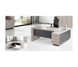 PROGRESS Γραφείο Αναστρέψιμη Γωνία, Ντουλάπι,Συρτάρι, Ράφι, Θέση Η/Υ,Απόχρωση Elm-Sky Grey