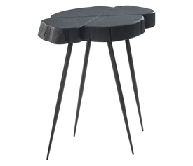 KOVIL Τραπεζάκι Σαλονιού Καθιστικού - Μέταλλο Βαφή Μαύρο - Ξύλο Ακακία Μαύρο