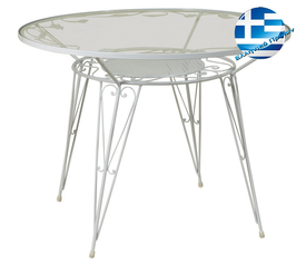Γαλβανισμένο Στρογγυλό Τραπέζι Μασίφ Ø80 x H75cm