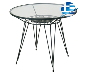 Γαλβανισμένο Στρογγυλό Τραπέζι Μασίφ Ø80 x H75cm
