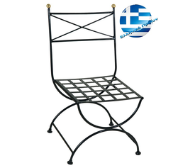 Γαλβανισμένη Μεταλλική Καρέκλα Μασίφ Χιαστί