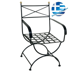 Γαλβανισμένη Μεταλλική Πολυθρόνα Μασίφ Χιαστή