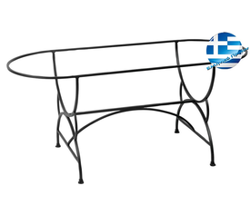 Γαλβανισμένη Οβάλ Βάση Τραπεζιού Φερ Φορζέ 140x70x73cm