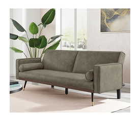 CLICK Καναπές - Κρεβάτι Σαλονιού - Καθιστικού, Ύφασμα Suede Cappuccino