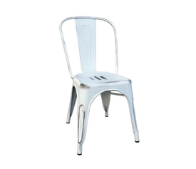 RELIX Καρέκλα-Pro, Στοιβαζόμενη, Μέταλλο Βαφή Antique White