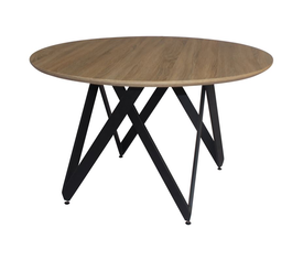 ROD Τραπέζι Τραπεζαρίας Κουζίνας, Μέταλλο Βαφή Μαύρο Sonoma