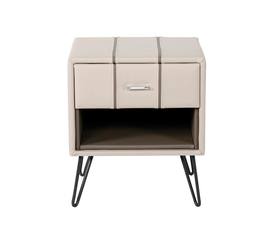 RIALTO Κομοδίνο Pu Μπεζ