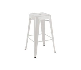 RELIX Σκαμπό Bar-Pro H.67cm, Στοιβαζόμενο, Μέταλλο Βαφή Άσπρο