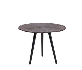 LEAF 40 SIDE TABLE COPPER ANTIQUE ΜΑΥΡΟ 40x40x32