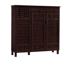 Παπουτσοθήκη - Ντουλάπι 3 Πόρτες με 1 Συρτάρι Απόχρωση Zebrano