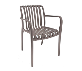 MODA-N Πολυθρόνα Στοιβαζόμενη PP, Στοιβαζόμενη Απόχρωση Mocha