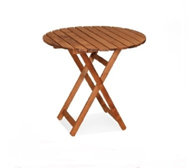 Τραπέζι Πτυσσόμενο Εξωτερικού Χώρου Ελληνικής Κατασκευής Ø60xH75cm BTP 493 