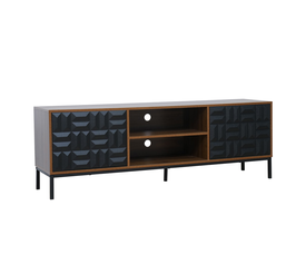 ZUMA TV STAND ΚΑΡΥΔΙ ΜΑΥΡΟ 160x40x54.5