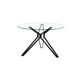 NOIR ΤΡΑΠΕΖΙ ΡΟΤΟΝΤΑ ΜΑΥΡΟ 110x110x75