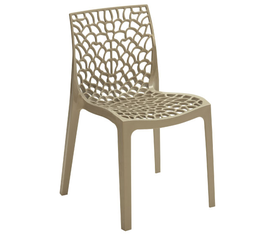 ΚΑΡΕΚΛΑ GRUVYER PP DOVE GREY 52x53xH43-81cm