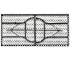 ΤΡΑΠΕΖΙ  ΠΤΥΣΣΟΜΕΝΟ CATERING ΜΟΝΟΚΟΜΜΑΤΟ 180x74,5x74cm ΛΕΥΚΟ
