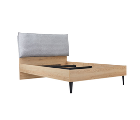 NEON ΚΡΕΒΑΤΙ (ΓΙΑ ΣΤΡΩΜΑ 120x200cm) ΓΚΡΙ ΦΥΣΙΚΟ 127x210x101