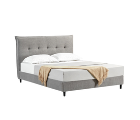 LIFE ΚΡΕΒΑΤΙ (ΓΙΑ ΣΤΡΩΜΑ 160x200cm) ΓΚΡΙ 215x171x115