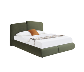 Domino κρεβάτι (για στρώμα 160x200cm) λαδί 189x224x113cm