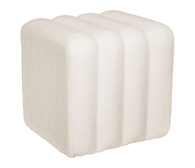 TOGO Σκαμπό Βοηθητικό, Teddy Ύφασμα Εκρού