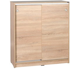 ΠΑΠΟΥΤΣΟΘΗΚΗ ΜΕ ΔΙΠΛΗ ΣΥΡΟΜΕΝΗ ΠΟΡΤΑ- 5 ΘΕΣΕΙΣ ΑΠΟΘΗΚΕΥΣΗΣ-ΑΕΡΙΖΟΜΕΝΗ ΠΛΑΤΗ 91x37x105 εκ SONOMA