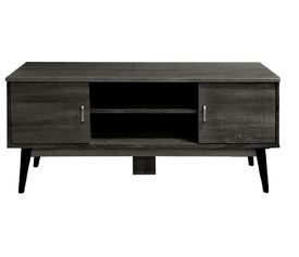 ΕΠΙΠΛΟ TV ΜΕ ΔΥΟ ΠΟΡΤΕΣ ΚΑΙ ΤΕΣΣΕΡΙΣ ΘΕΣΕΙΣ 140x38x44cm ΓΚΡΙ ΟΞΙΑ