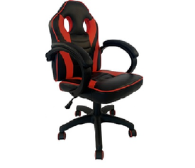 ΚΑΡΕΚΛΑ ΓΡΑΦΕΙΟΥ GAMING ΜΕ ΜΠΡΑΤΣΑ -ΕΠΙΦΑΝΕΙΑ PU-TEXT- ΚΟΚΚΙΝΟ ΜΑΥΡΟ