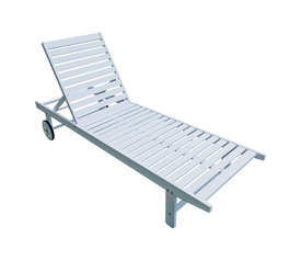 LUGANO Ξαπλώστρα Ξύλο Acacia, Απόχρωση Άσπρο