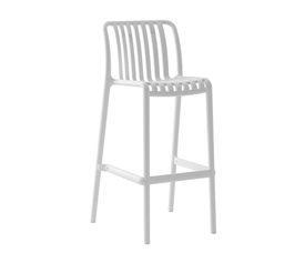 MODA Σκαμπό Bar Στοιβαζόμενο PP - UV Protection, Απόχρωση Άσπρο