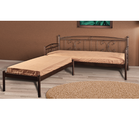 ΚΑΝΑΠΕΣ ΚΡΕΒΑΤΙ ΤΡΙΘΕΣΙΟΣ ΜΕΤΑΛΛΙΚΟΣ ΣΚΕΛΕΤΟΣ 90x200  ΣΚΑΜΠΩ 70x140 No43/46