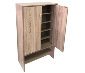 ΠΑΠΟΥΤΣΟΘΗΚΗ ΜΕ ΔΙΠΛΗ ΠΟΡΤΑ - 6 ΘΕΣΕΙΣ ΑΠΟΘΗΚΕΥΣΗΣ 60x30x110cm ΣΦΕΝΔΑΜΟΣ