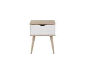 ALIDA Κομοδίνο Απόχρωση Sonoma - Άσπρο