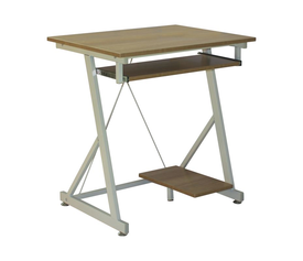 UNIT Γραφείο Η/Υ Μέταλλο Βαφή Άσπρο, Melamine Απόχρωση Sonoma