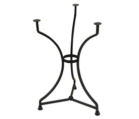 Γαλβανισμένη Βάση Στρογγυλού Τραπεζιού Μασίφ 50 x 70(h)cm ΜΑΥΡΟ