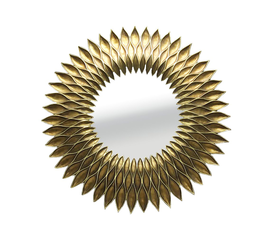 GIRASOL ΚΑΘΡΕΠΤΗΣ ΤΟΙΧΟΥ 51x51x5.5 POLYRESIN ΧΡΥΣΟ ANTIQUE