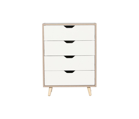 ALINA Συρταριέρα με 4 Συρτάρια Απόχρωση Sonoma - Άσπρο