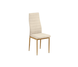 JETTA Καρέκλα Τραπεζαρίας Κουζίνας, Μέταλλο Βαφή Φυσικό Ύφασμα Μπεζ