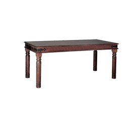 OSTIA Τραπέζι Τραπεζαρίας Κουζίνας, Ξύλο Sheesham Καρυδί