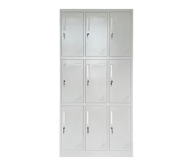 LOCKER 9 Θέσεων Φοριαμός - Ερμάριο με εσωτερικά ράφια, Μέταλλο Βαφή Γκρι