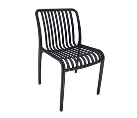 MODA-Ν Καρέκλα Στοιβαζόμενη PP, Απόχρωση Μαύρο