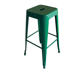 RELIX Σκαμπό Bar Στοιβαζόμενο, Μέταλλο Βαφή Πράσινο