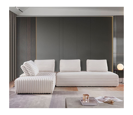 BRISTOL Καναπές Σαλονιού Καθιστικού Πολυμορφικός, Τεχνητή Γούνα Άσπρο