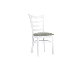 NATURALE Καρέκλα Άσπρο, Ύφασμα Γκρι