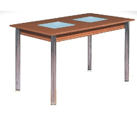 ΤΡΑΠΕΖΙ ΕΠΕΚΤΕΙΝΟΜΕΝΟ ΞΥΛΙΝΟ ΟΞΥΑ ΚΑΡΥΔΙ ΜΕΤΑΛΛΙΚΑ ΠΟΔΙΑ INOX ΕΛΛΗΝΙΚΟ 120x72(+30)x74cm BTP 335 