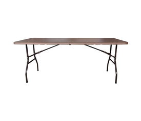 BLOW Τραπέζι  Συνεδρίου - Catering Πτυσσόμενο (Βαλίτσα), HDPE Καφέ, Μέταλλο Βαφή Μαύρο