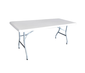 BLOW-R Τραπέζι Συνεδρίου - Catering Πτυσσόμενο, Μέταλλο Βαφή Γκρι, HDPE Άσπρο